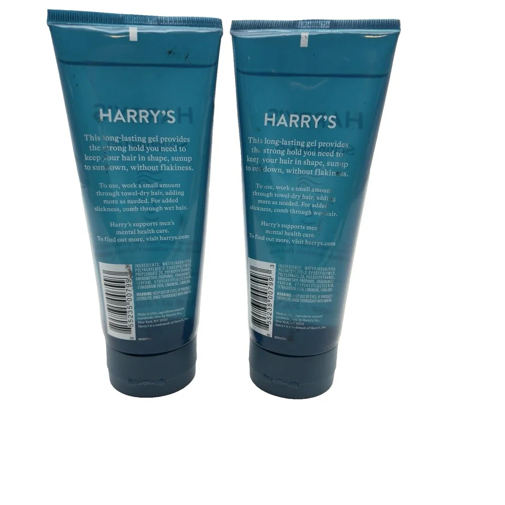 Harrys Sculpting Gel Firm Hold Polished Finish 6.7 fl oz/200 ml Lot Of 2